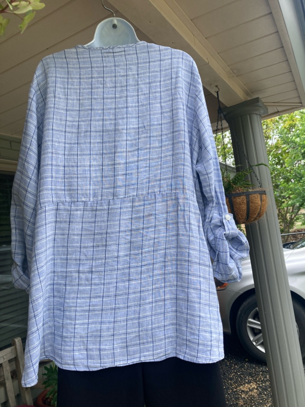 FLAX LINEN tunic, size medium. P2P is 24.5”. 30” long. Very roomy. - Picture 8 of 10